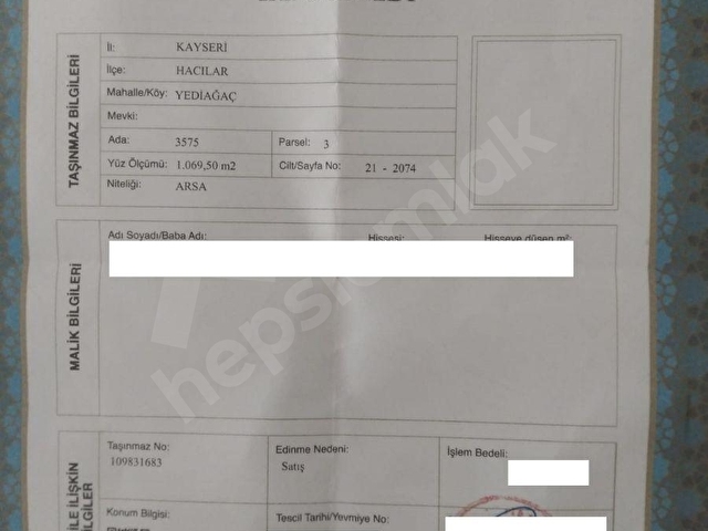 HACILAR YEDİAĞAÇTA 1069 M2 TEK TAPULU  İMARLI TEMİZ VİLLA PARSELİ - Görsel 24