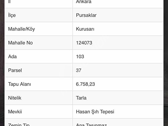 PURSAKLAR SARAY İMARA SINIR TEK TAPU SATILIK 6758m TARLA - Görsel 4