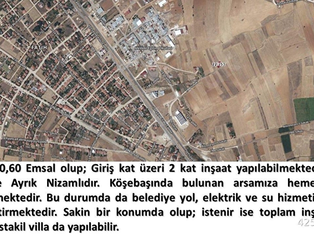 Geleceği Açık Olan Bir Konumda, Yatırımlık İmarlı Köşebaşı Konut Arsası - Görsel 4