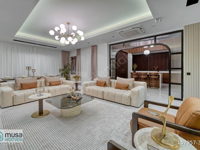 ALANYA TEPE MAH. LÜKS EŞYALI DENİZ DOĞA VE KALE MANZARALI VİLLA - Görsel 20