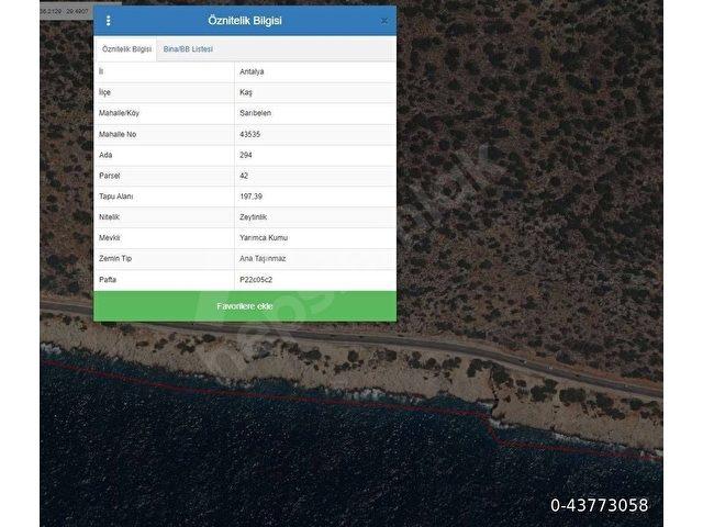 Antalya Kaş Sarıbelende Önü Kapanmaz Müstakil Arsa - Görsel 2