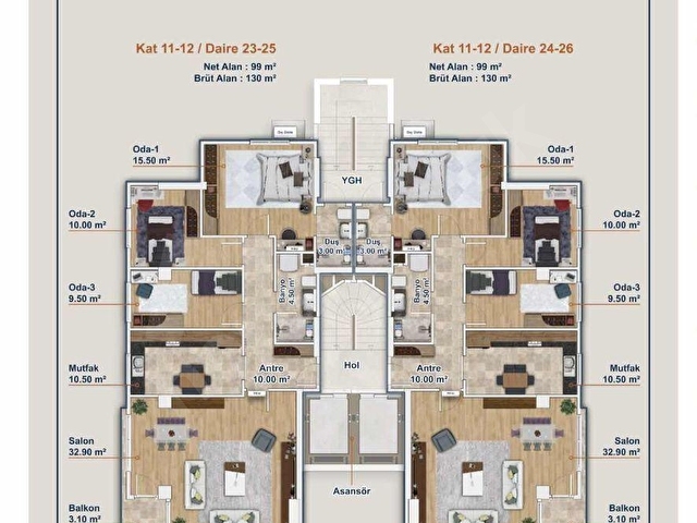 ÇİFTEHAVUZLARDA BAĞDAT CADDESİNE 8. BİNADA PROJEDEN 3+1 - Görsel 3