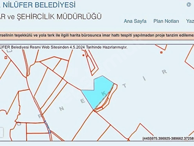 Nilüfer Çatalağılda Asfalta Cephe 41 Dönüm Satılık Arazi. - Görsel 9