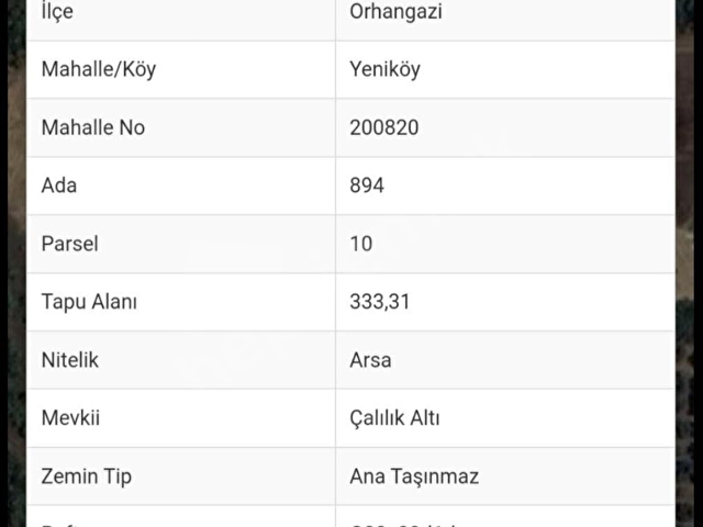 ÇOK GÜZEL KONUMDA 333 M2 VİLLA İMARLI ÖNÜNDEN YOL GEÇEN BİR ARSA