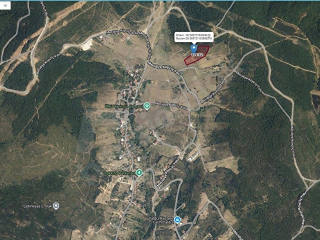 Armutlu Mecidiye Köyü Merkezinde 9449 m2 Yola Cephe Satılık Tarla - Görsel 13