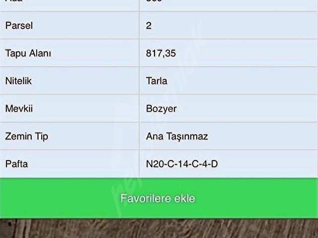 ALPARSLAN MAHALLESİNDE SATILIK FIRSAT 817 M2 TARLA - Görsel 4