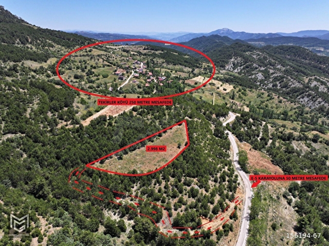 GÖYNÜK  İMAR SINIRINDA DOĞA MANZARALI 2.998 m2 - Görsel 5