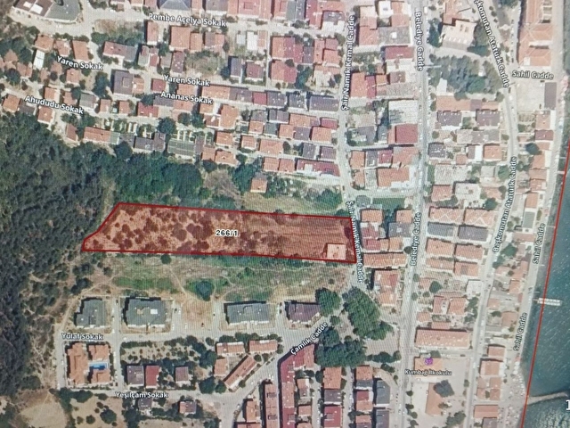 denize 150 metre mesafede 8000 metrekare arsa KAT KARŞILIĞI VERİLECEKTİR