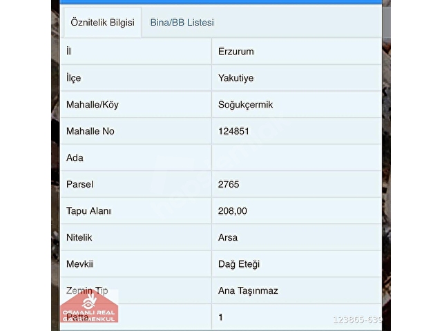 HİLALKENT SANAİİ ERKONUT ARAKASI SATILIK 208 m2 MÜSTAKİL ARSA