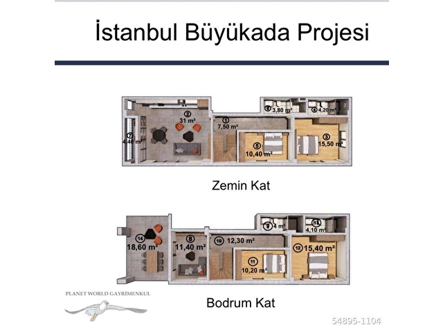Planet’ten Projeden 0 Bahçe Dubleksi Doğa Deniz Manzaralı Havuzlu - Görsel 8