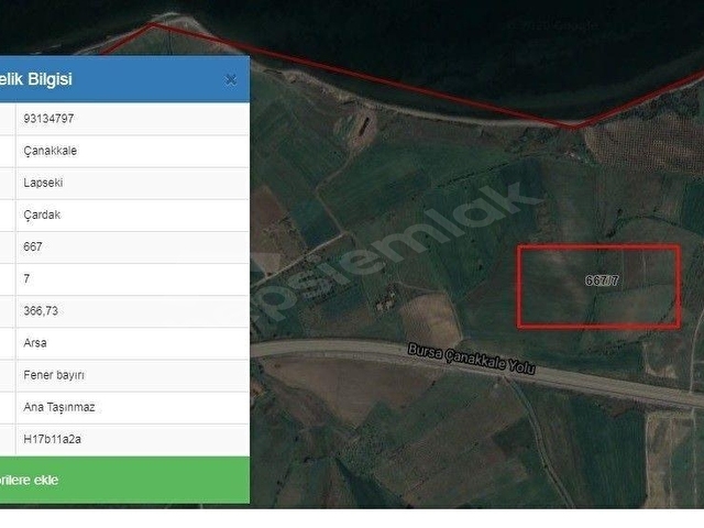 Çanakkale Lapseki Çardak’ta Deniz ve Boğaz Manzaralı 366 m² 3 Kat İmarlı Müstakil Arsa - Görsel 20