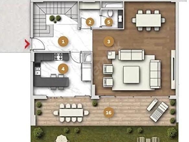 BEYTEPE ELİT MANZARA ST. BAHÇE KATI 3+1 DUBLEKS SATILIK DAİRE - Görsel 2