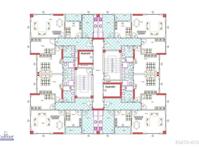 Turyaptan, Site İçi, 3+1, 8.Kat, 1/3 Peşin, 24 Ay Vade, FIRSAT - Görsel 13
