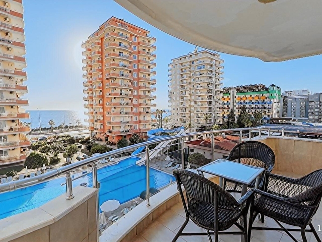 Alanya/ Mahmutlar Alden 3 Res.te Deniz Manzaralı Eşyalı 2+1