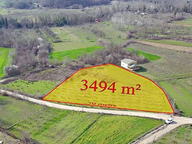 ŞİLE AĞVA GEREDELİ KÖYÜNDE 70 METRE MANZARALI 3494 m2 ARAZİ