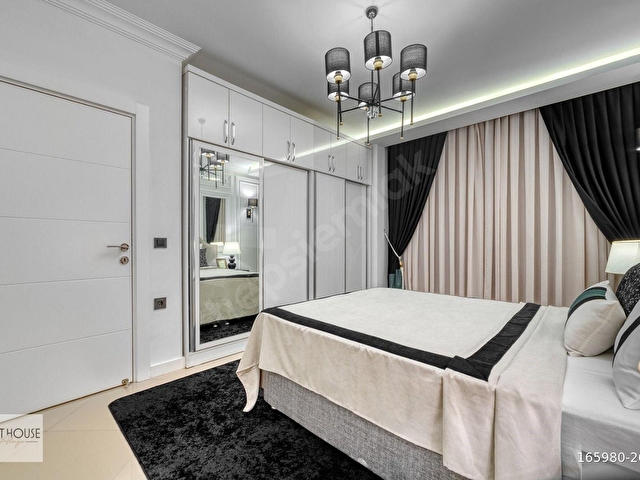 ALANYA OBA 2+1 LÜKS DAİRE DENİZE 250M FULL MOBİLYALI VE YATIRIM FIRSATI! - Görsel 16