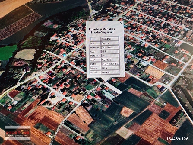 REDSTONE TEKİRDAĞ ERGENE PINARBAŞI MAHALLESİNDE SATILIK 1079 M² ARSA - Görsel 4