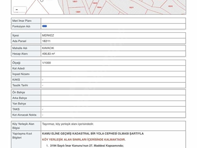 BURDUR MERKEZ KAVACIK 406 m2 İMARLI KONUT ARSASI! - Görsel 2