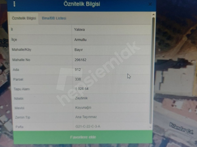1028 M2,ARMUTLU MERKEZDE,5 KAT İMARLI,MÜSTAKİL PARSEL - Görsel 3