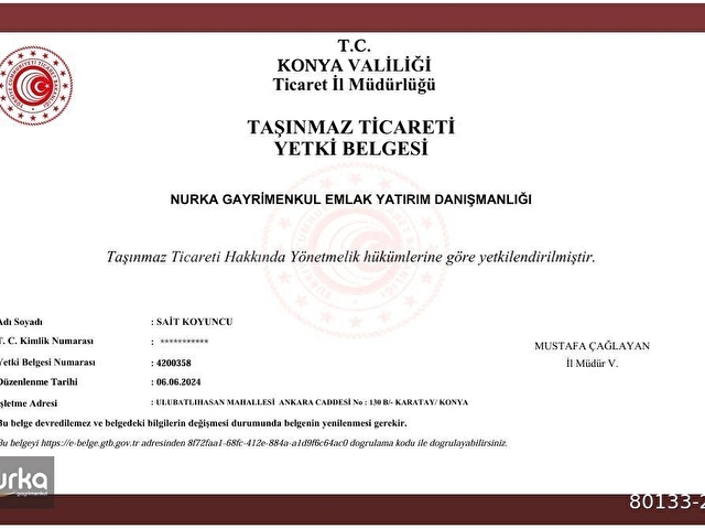 MERAM KARADİĞİNDERESİNDE SATILIK 2 KATA İMARLI ARASA - Görsel 9