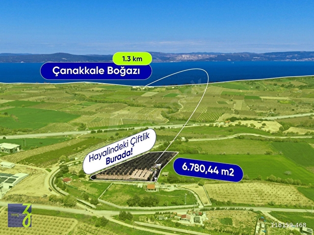 ÇANAKKALE MERKEZ YAPILDAKTA BOĞAZ MANZARALI SATILIK ÇİFTLİK - Görsel 5