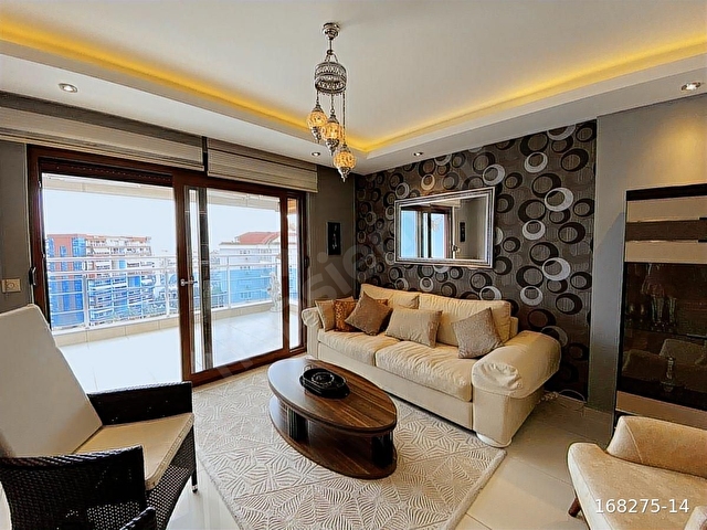 Alanya Crystal Park 2 Satılık 2+1 Full Eşyalı Deniz Kale Manzara - Görsel 3