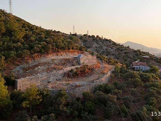 FETHİYE KARAÇULHA TEPE SİTELERİ YAKINI MUHTEŞEM MANZARALI 1275 M2 TARLA - Görsel 2