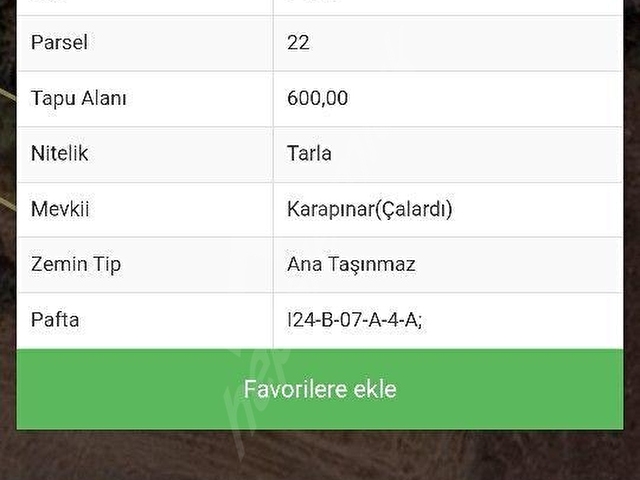ULUDERE satılık tarla - Görsel 2