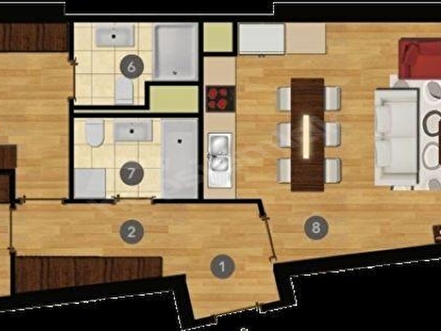 KRİSTALŞEHİR NEV LIFE | BÜYÜK BALKONLU | 2+1 125 m² | BOŞ DAİRE! - Görsel 4