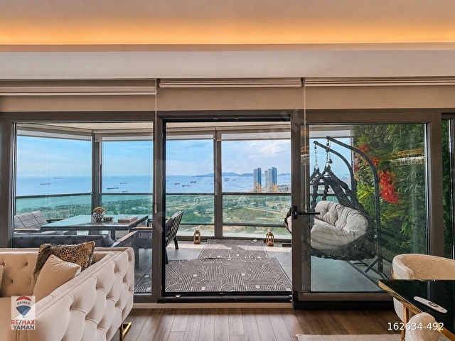 SİTE İÇİNDE 210m2 EŞYALI & DENİZ MANZARALI DUBLEX DAİRE - Görsel 2