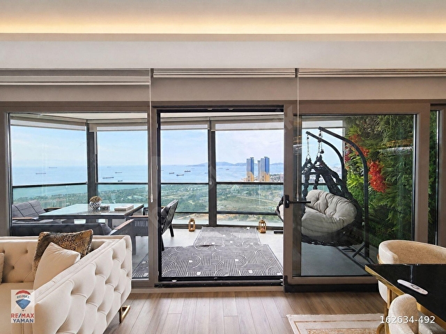 SİTE İÇİNDE 210m2 EŞYALI & DENİZ MANZARALI DUBLEX DAİRE - Görsel 3