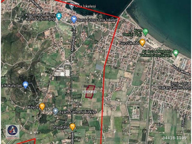 Izmir Urla Iskele De Agacli Yol Uzerinde Yatirimlik Kupon Tarla 34418 1109 Hurriyet Emlak