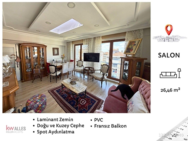 ALLESten BATIKENTte 3+1 ÇİFT BALKONLU/ KAPALI GARAJLI DAİRE - Görsel 5