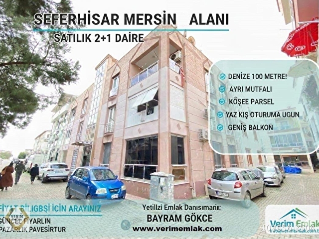Seferihisar Mersin Alanında Denize 100 Metre Mesafede Satılık 2+1Daire