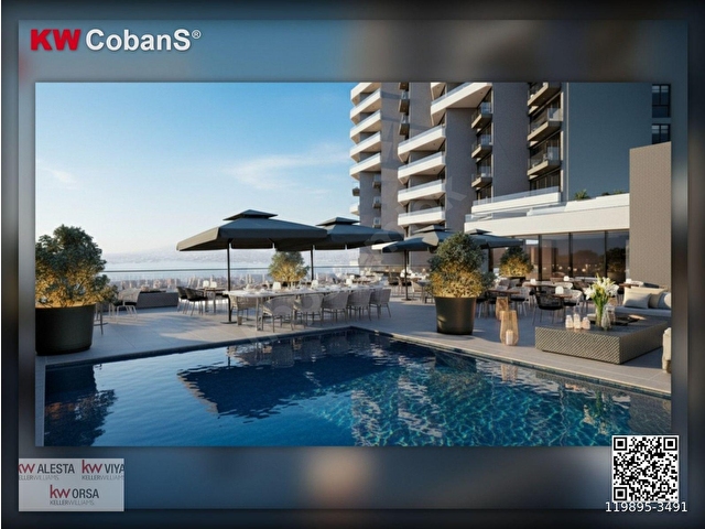 KW CobanStan Şehrin Kalbinde İnci Tower 1+1 Havuzlu - Görsel 14