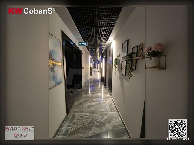 KW CobanStan Şehrin Kalbinde İnci Tower 1+1 Havuzlu - Görsel 19