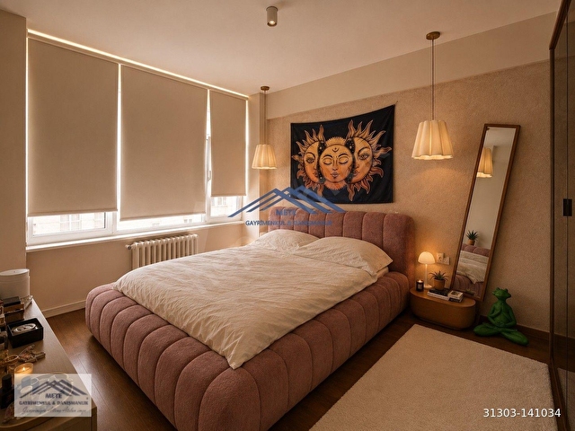 METEden Ortaköy Merkezde Şık,2+1,86m2,Balkonlu,Arakat Daire - Görsel 9