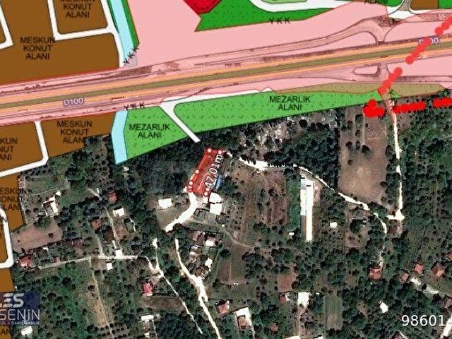 KARTEPE EŞMEDE GÖL MANZARALI 800 M2 KAPALI ALANLI SATILIK ARAZİ - Görsel 22
