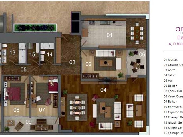 Ametist Residence Buyuk Tip 18 Kat Net 220 M2 Satilik 4 1 Daire 96594 2911 Hurriyet Emlak