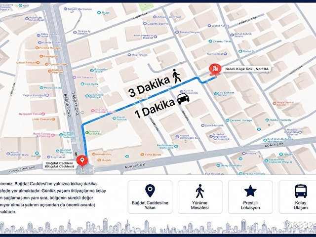 BAĞDAT CADDESİNE YÜRÜME MESAFESİNDE SATILIK FIRSAT 1+1 DAİRE - Görsel 9