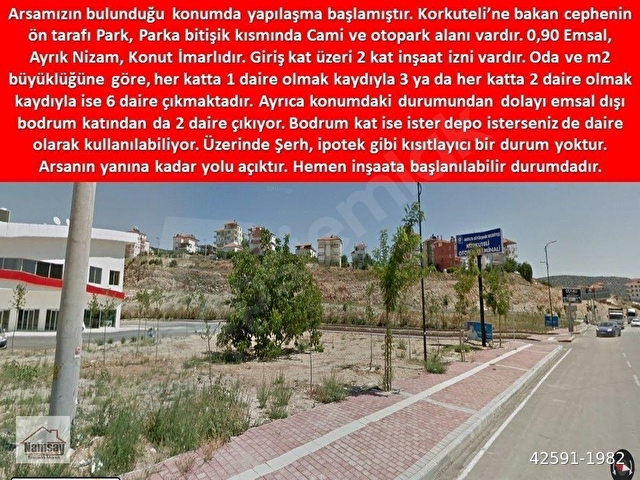 Korkutelinin en gözde parseli satışta... Otogar Karşısı Tepenin Üstü.... - Görsel 20
