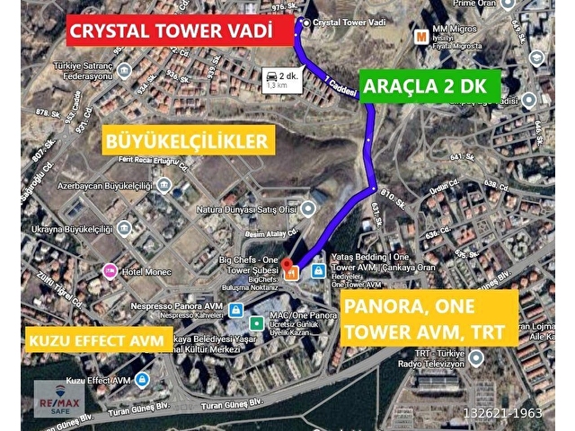 PANORA YA 1 DK - CRYSTAL TOWER VADİ DE - 27. KATTA SIFIR 2+1 - Görsel 4