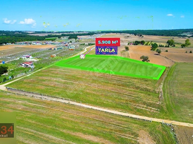 Yerleşim Yerlerine Yakın Satılık 5908 m2 Yola Cepheli Tarla