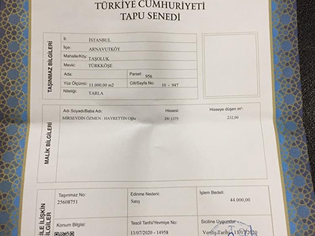 Istanbul Havaalanina Yakin Konumda Yatirimlik Arsa 0 36311959 Hurriyet Emlak