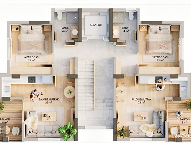 ANAMUR SARAY SATILIK 1+1 VE 2+1 GENİŞ DAİRELER - Görsel 10