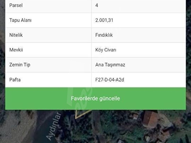 EREĞLİ ÇEVLİK KÖYÜNDE SATILIK İMARLI ARSA
