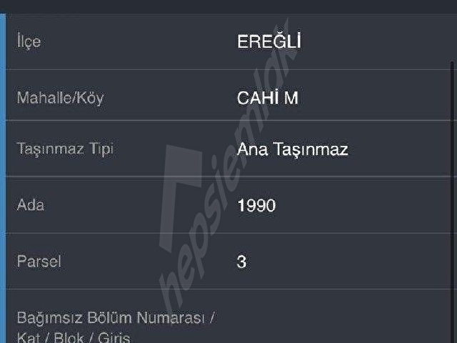 EREĞLİ de HAYAT 1 EMLAK tan (Cahı Mah.) SATILIK PARSEL - Görsel 2
