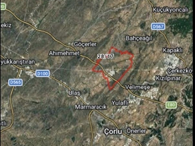 Tekirdağ Ergene imar sınırı içinde 1490 m² arsa, etrafı çevrili. - Görsel 4