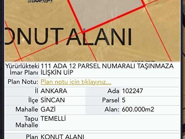TEMELLİ GAZİDE SÜPER KONUMDA 600 m2 İMARLI ARSA - Görsel 2