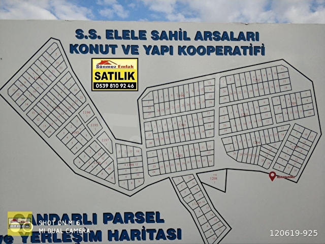 DİKİLİ ÇANDARLI ELELE KONUTYAPI KOPERATİFİNDE SATILIK 290M2 ARSA - Görsel 2